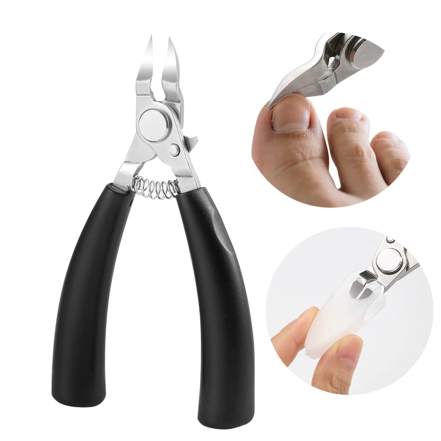 Stainless Steel Curved Hawkbill Nail Clipper Pedicure Tool Thick Ingrown Nail Treatment Durable Curved Blade Design Nail Trimmer