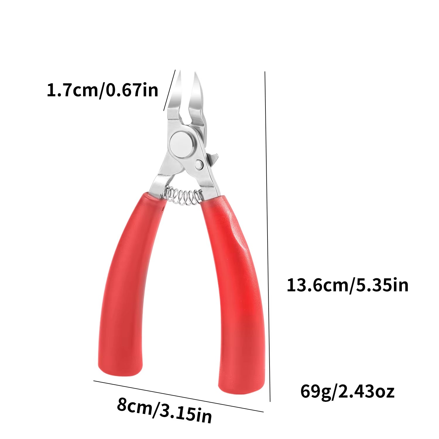 Stainless Steel Curved Hawkbill Nail Clipper Pedicure Tool Thick Ingrown Nail Treatment Durable Curved Blade Design Nail Trimmer